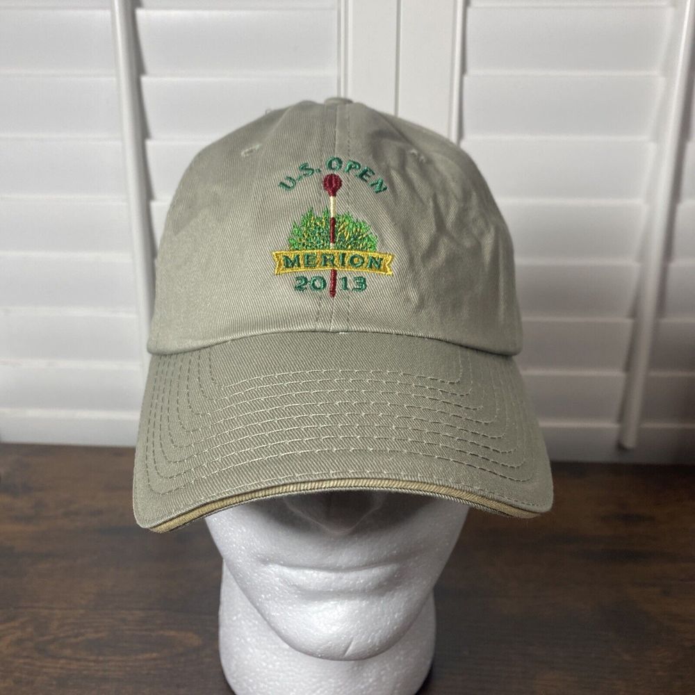 Preowned Men's "U.S.OPEN 2013 MERION" Hat/Cap.. Beige/Green..Adjustable‎
